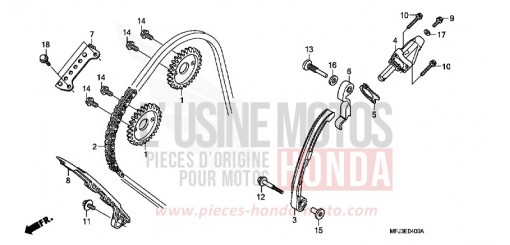 CHAINE A CAMES/TENDEUR CBR600RR8 de 2008